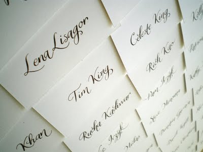 Image result for calligraphy wedding place cards